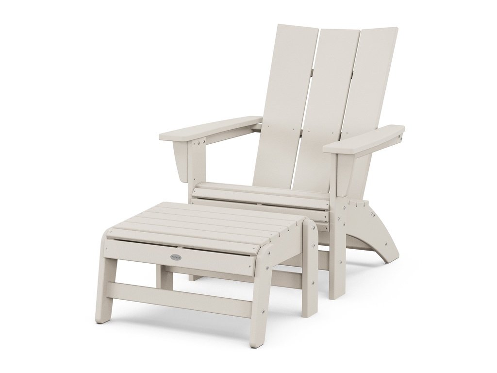 Modern Grand Adirondack Chair with Ottoman Photo