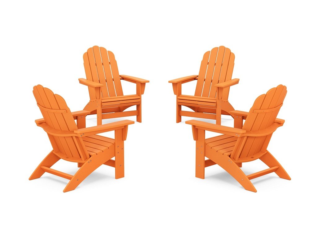 4-Piece Vineyard Grand Adirondack Chair Conversation Set Photo