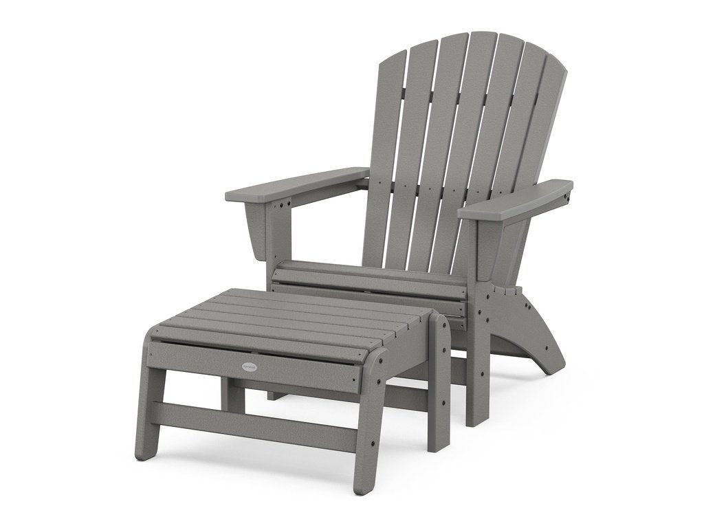 Nautical Grand Adirondack Chair with Ottoman Photo