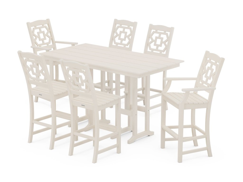 Chinoiserie 7-Piece Farmhouse Bar Set Photo