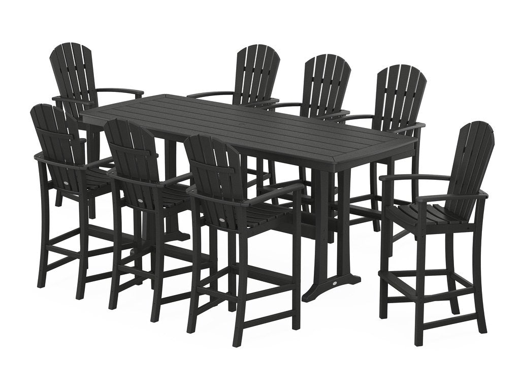 Palm Coast 9-Piece Bar Set with Trestle Legs Photo