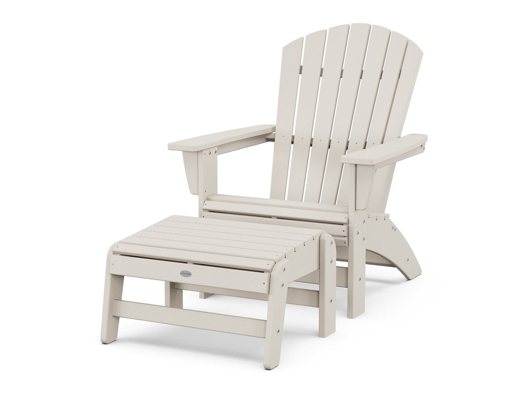 Nautical Grand Adirondack Chair with Ottoman Photo