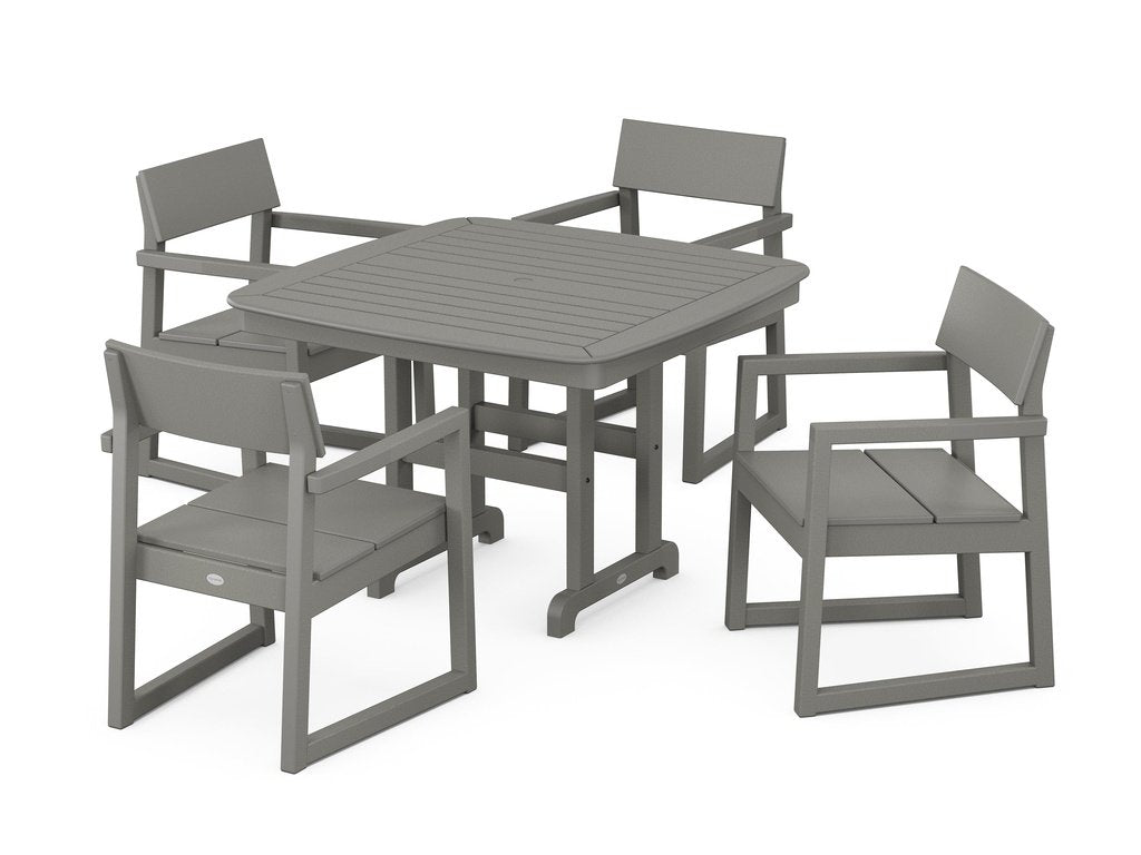 EDGE 5-Piece Dining Set with Trestle Legs Photo