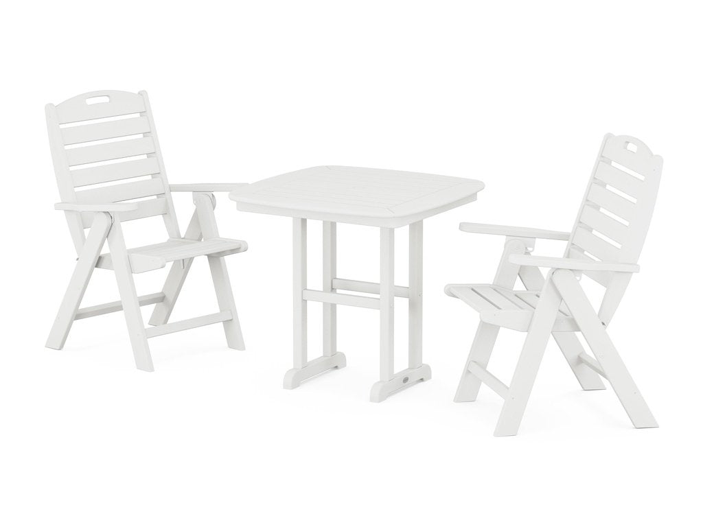 Nautical Folding Highback Chair 3-Piece Dining Set Photo