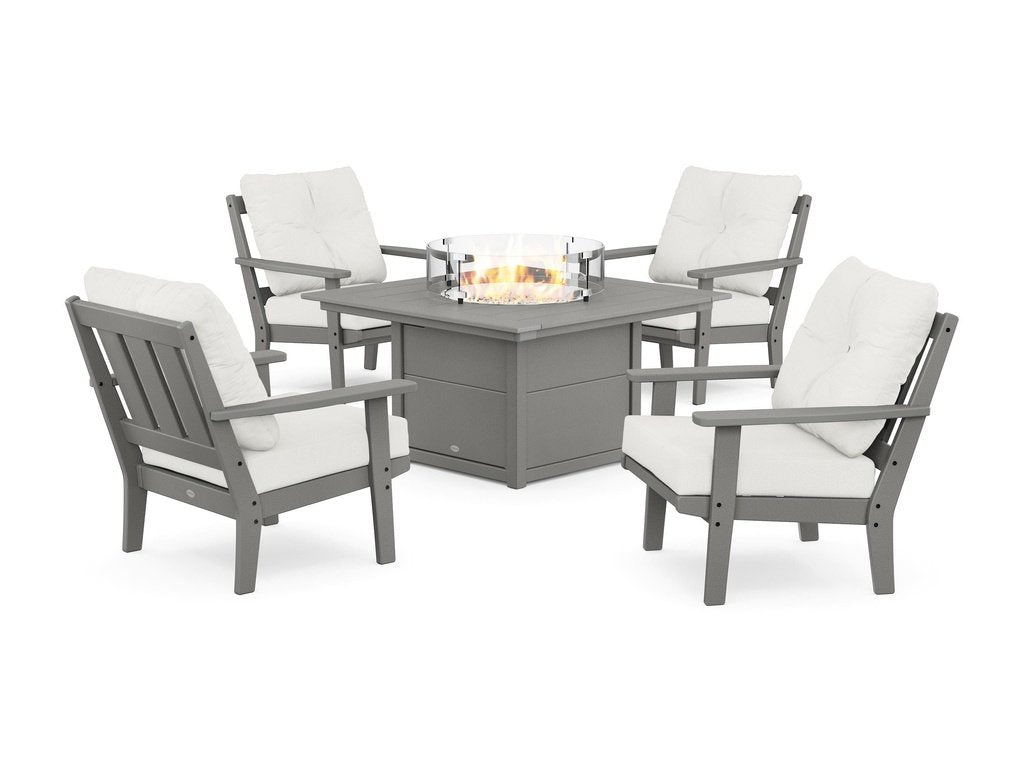 Oxford 5-Piece Deep Seating Set with Fire Pit Table Photo