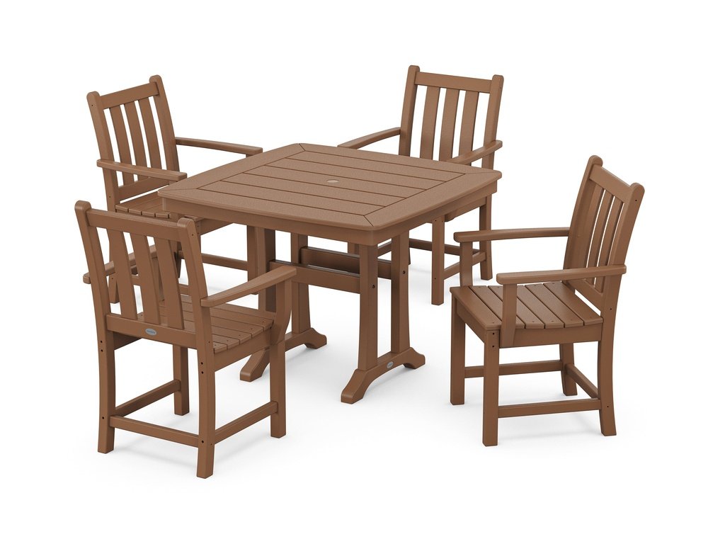 Traditional Garden 5-Piece Dining Set with Trestle Legs Photo