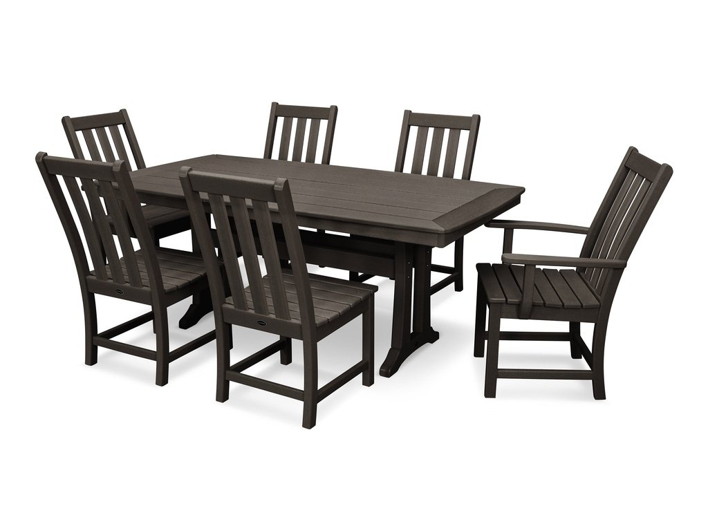 Vineyard 7-Piece Dining Set with Trestle Legs Photo