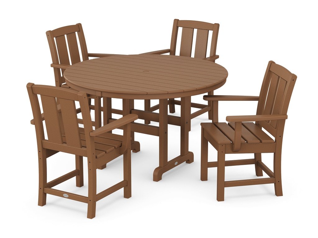 Mission 5-Piece Round Farmhouse Dining Set Photo