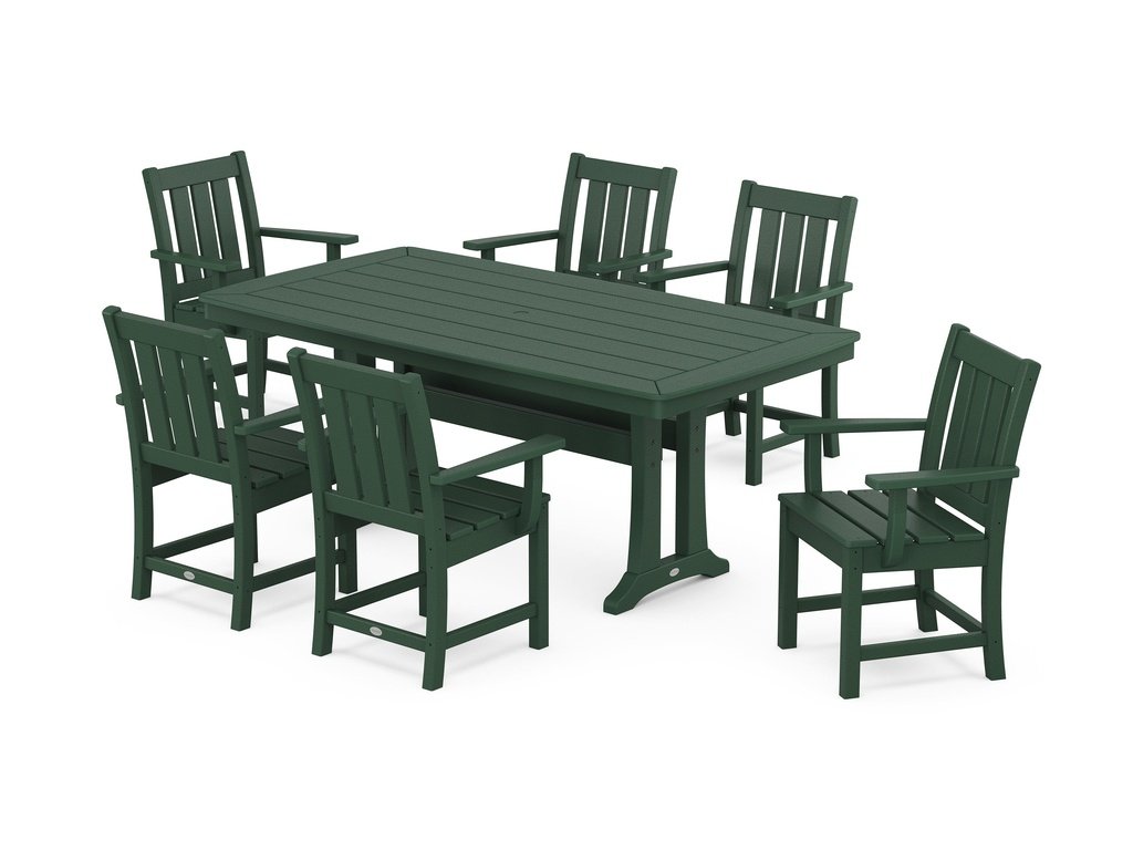 Oxford Arm Chair 7-Piece Dining Set with Trestle Legs Photo