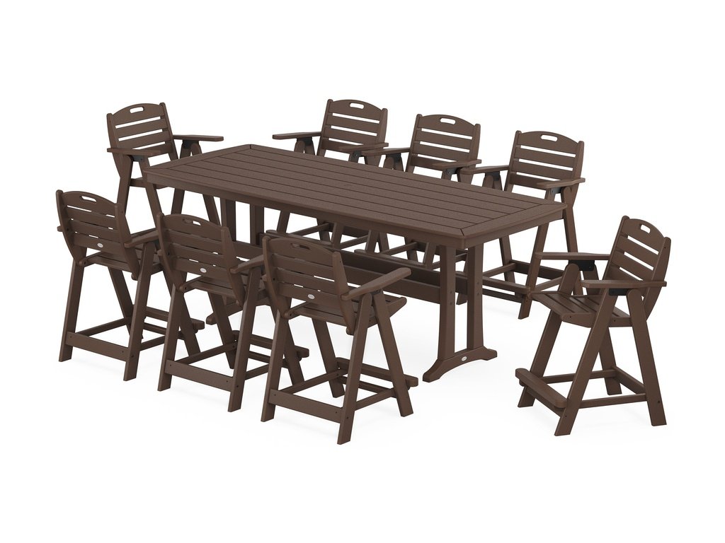 Nautical 9-Piece Counter Set with Trestle Legs Photo