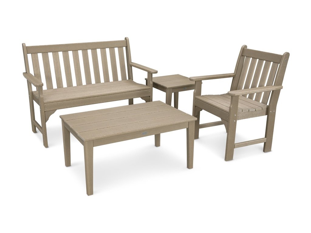 Vineyard 4-Piece Bench Seating Set Photo