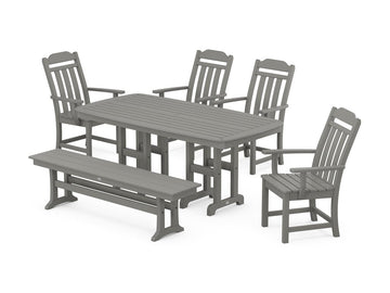 Country Living 6-Piece Dining Set with Bench Photo