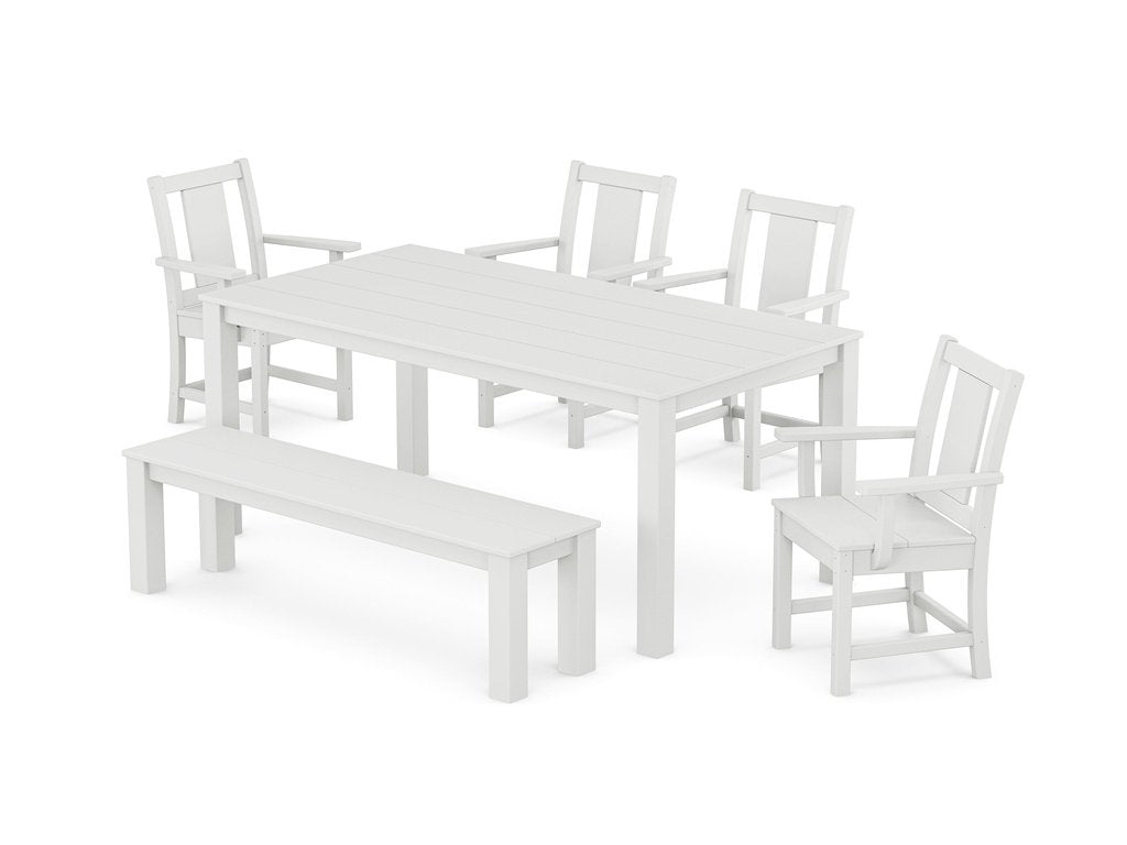 Prairie 6-Piece Parsons Dining Set with Bench Photo