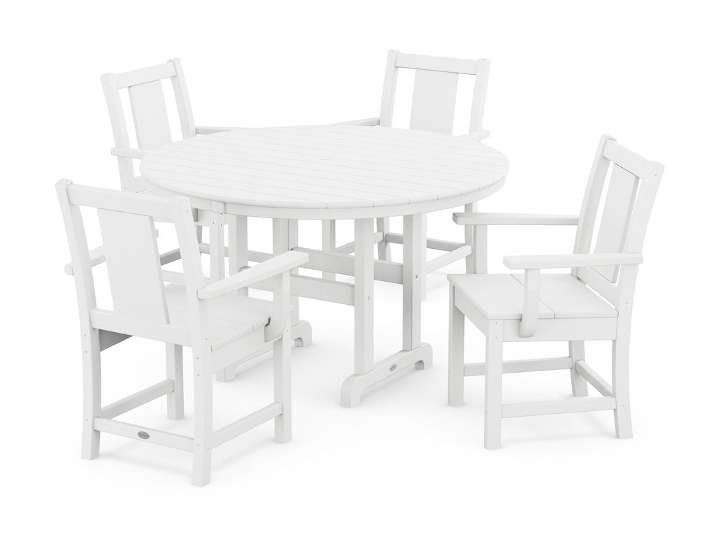 Prairie 5-Piece Round Farmhouse Dining Set Photo