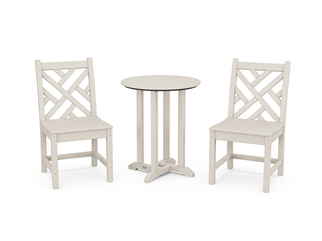 Chippendale Side Chair 3-Piece Round Dining Set Photo