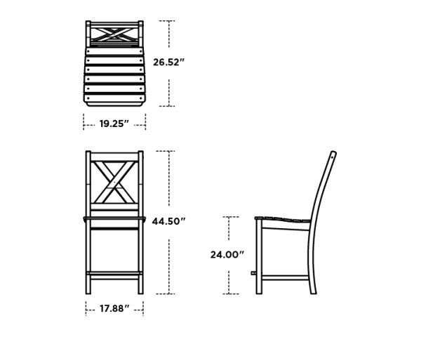 Braxton Counter Side Chair | Natural Finish - Retreat Home Furniture