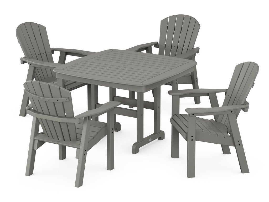 Seashell 5-Piece Dining Set with Trestle Legs Photo