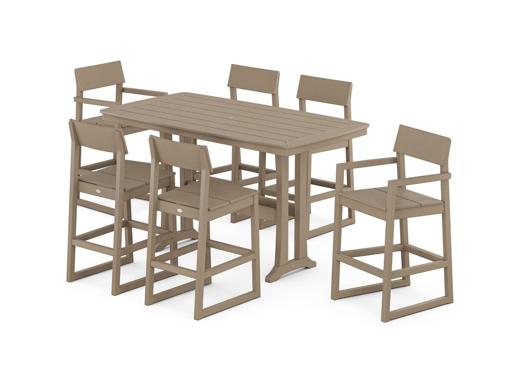 EDGE 7-Piece Bar Set with Trestle Legs Photo