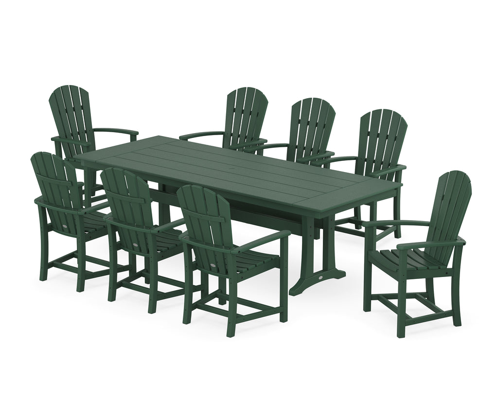 Palm Coast 9-Piece Farmhouse Dining Set with Trestle Legs Photo