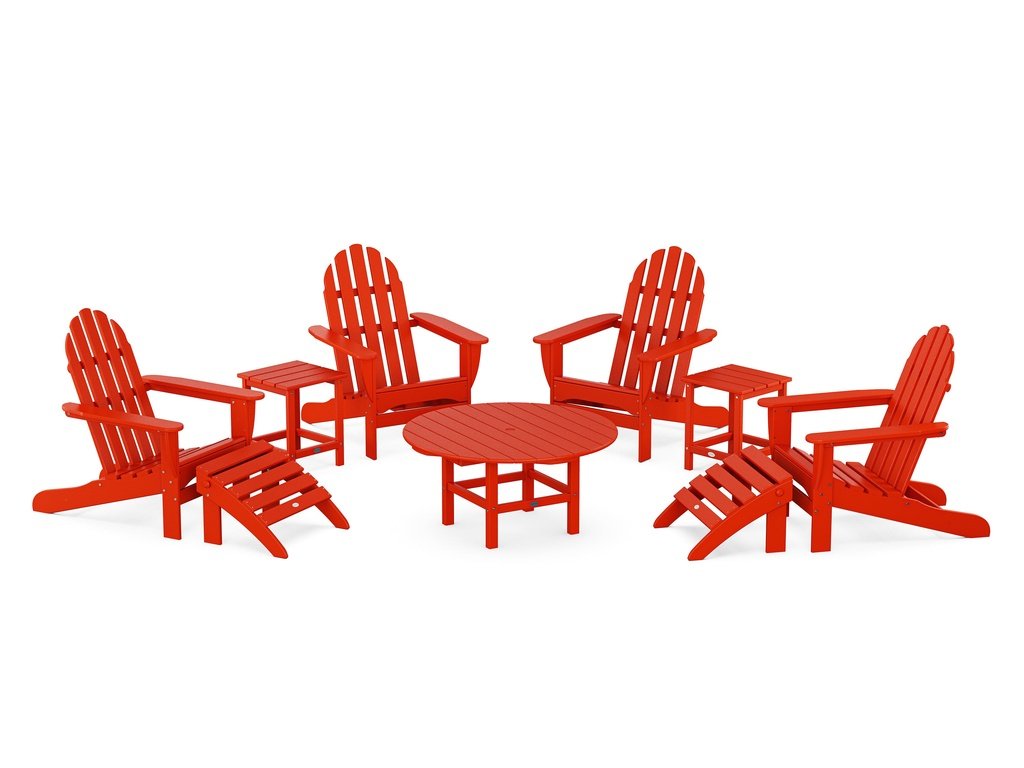 Classic Adirondack Chair 9-Piece Conversation Set Photo