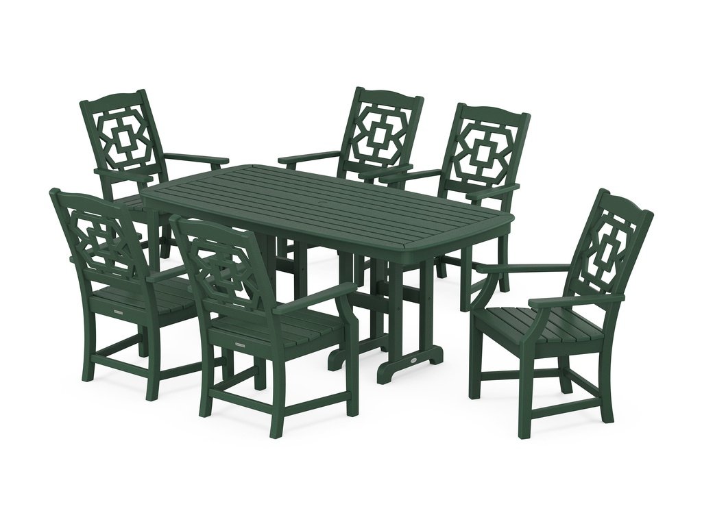 Chinoiserie Arm Chair 7-Piece Dining Set Photo