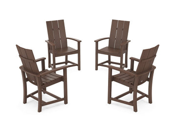 Modern 4-Piece Upright Adirondack Conversation Set Photo