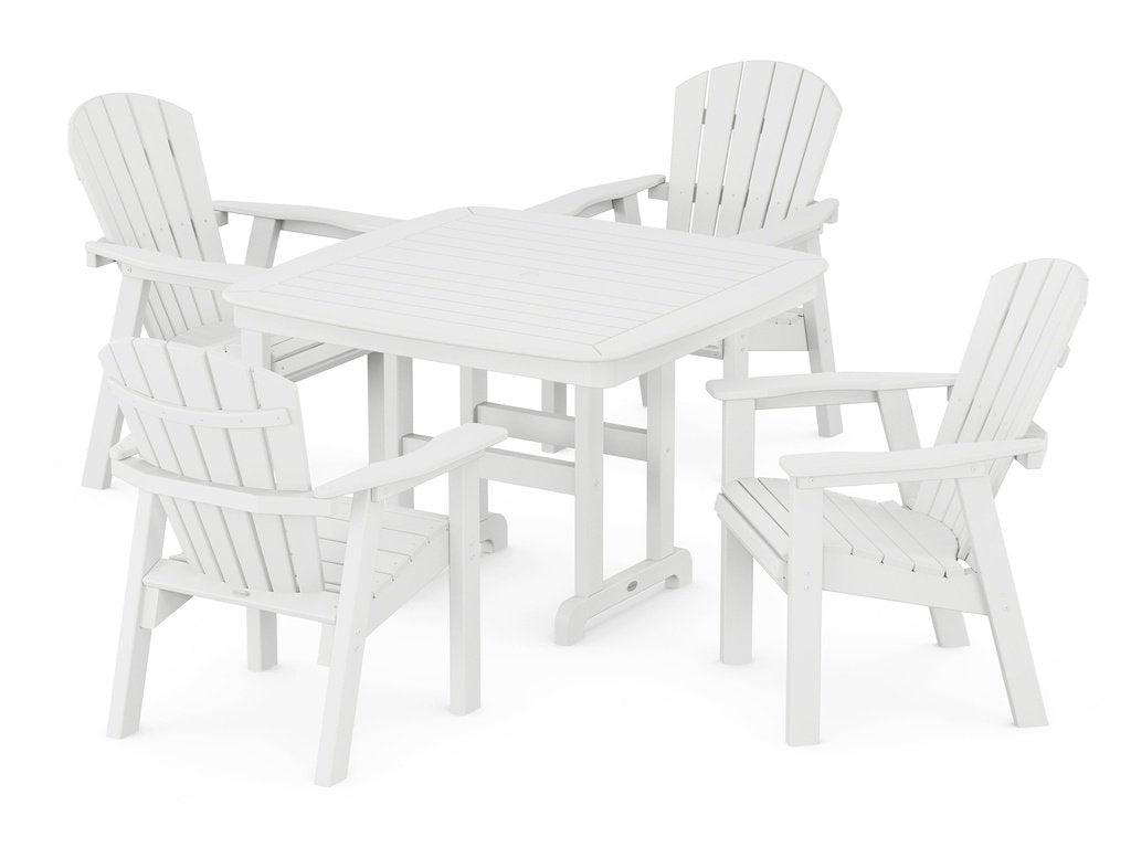 Seashell 5-Piece Dining Set with Trestle Legs Photo