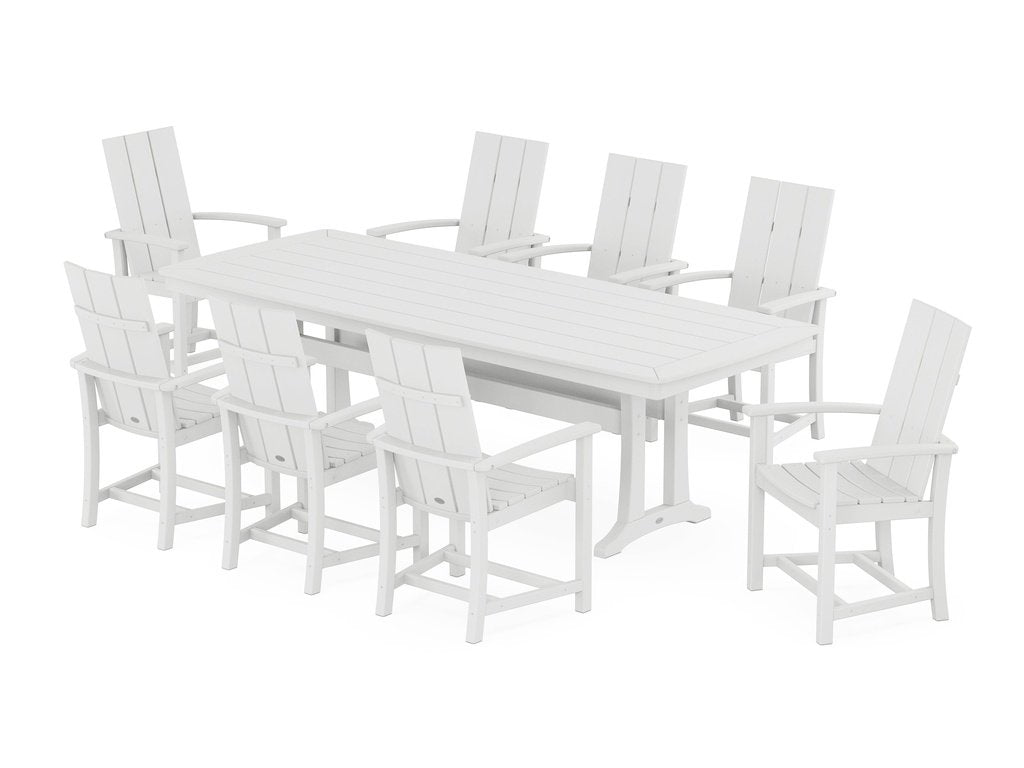 Modern Adirondack 9-Piece Dining Set with Trestle Legs Photo