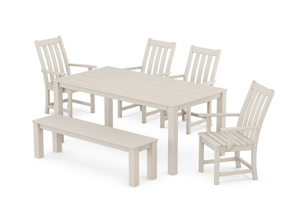 Vineyard 6-Piece Parsons Dining Set with Bench Photo