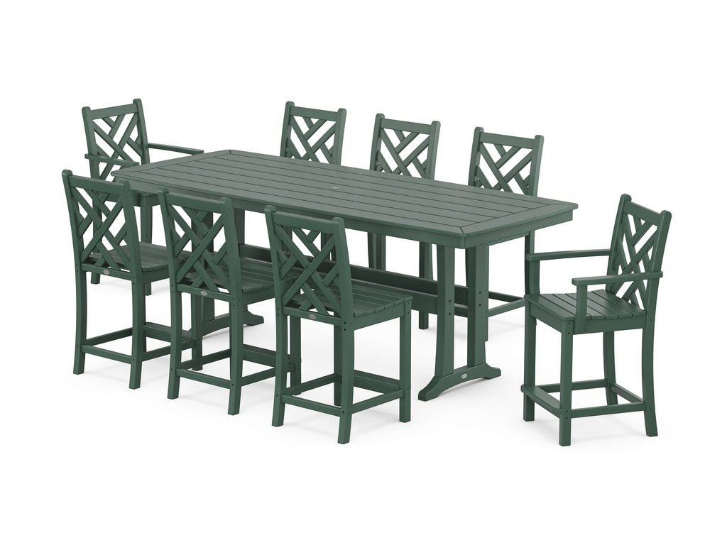 Chippendale 9-Piece Counter Set with Trestle Legs Photo