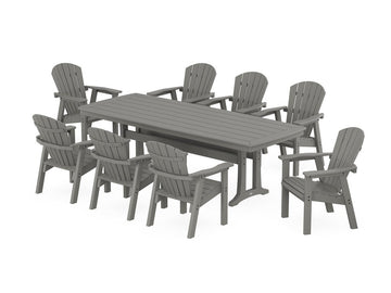 Seashell 9-Piece Dining Set with Trestle Legs Photo