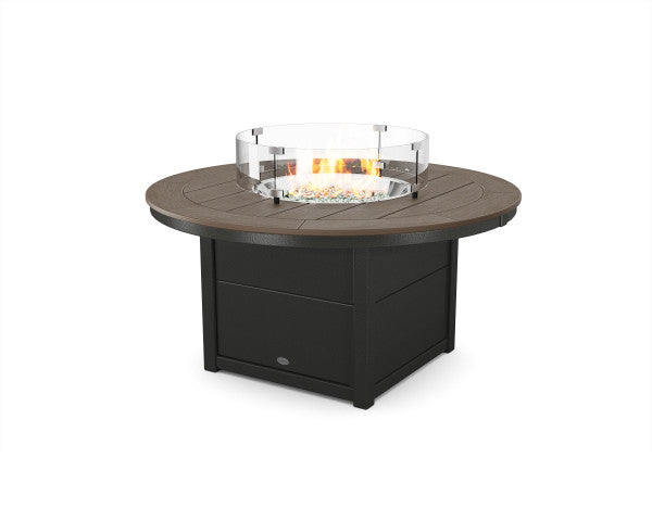 Round 48" Fire Pit Table | Natural Finish - Retreat Home Furniture