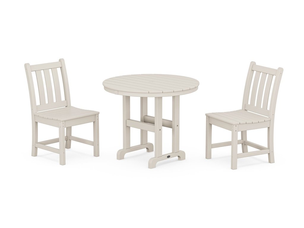 Traditional Garden Side Chair 3-Piece Round Dining Set Photo