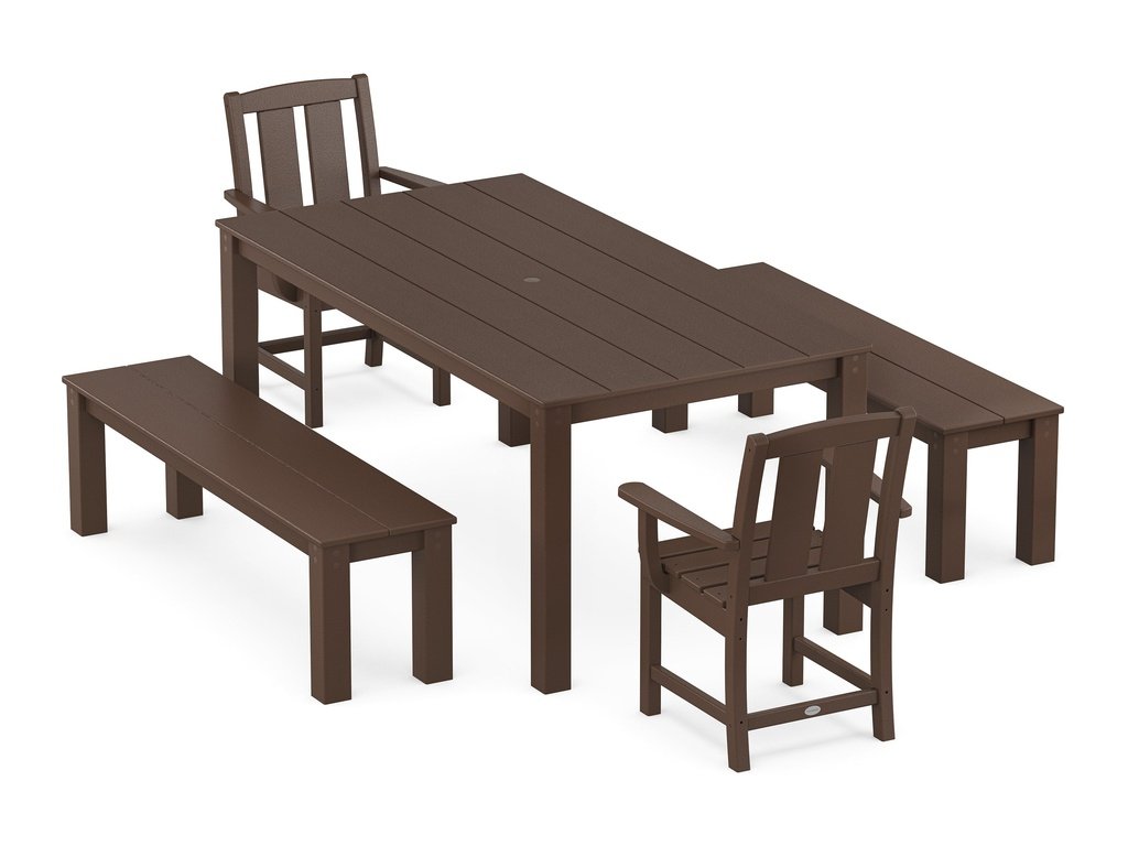 Mission 5-Piece Parsons Dining Set with Benches Photo