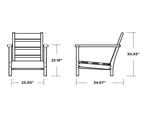 Harbour Deep Seating Chair | Natural Finish - Retreat Home Furniture