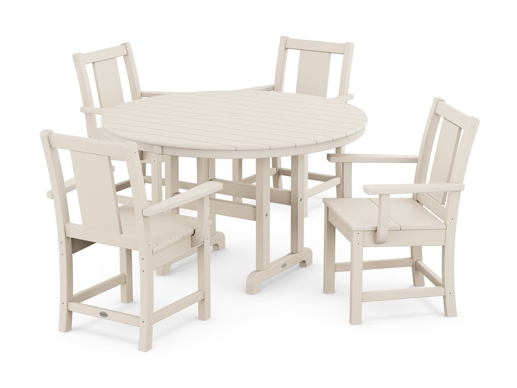 Prairie 5-Piece Round Farmhouse Dining Set Photo