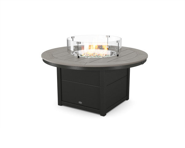 Round 48" Fire Pit Table | Natural Finish - Retreat Home Furniture