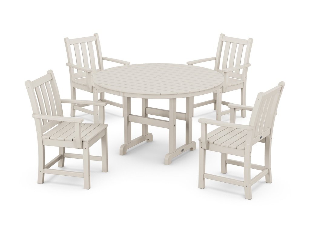 Traditional Garden 5-Piece Round Farmhouse Dining Set Photo