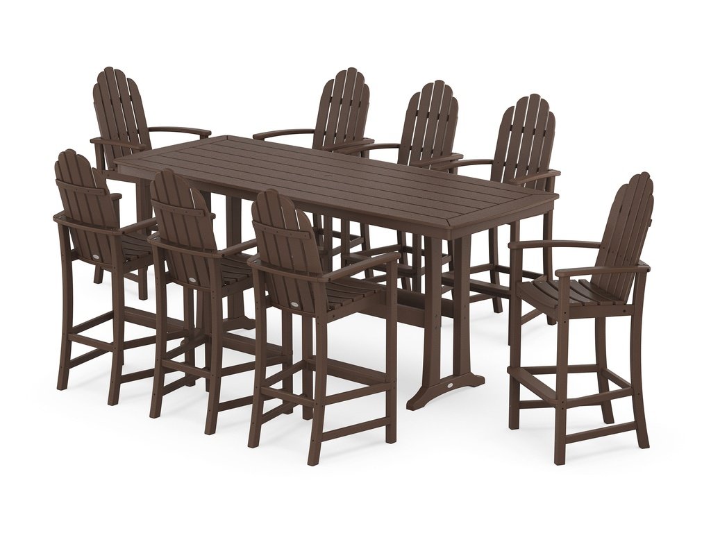 Classic Adirondack 9-Piece Bar Set with Trestle Legs Photo