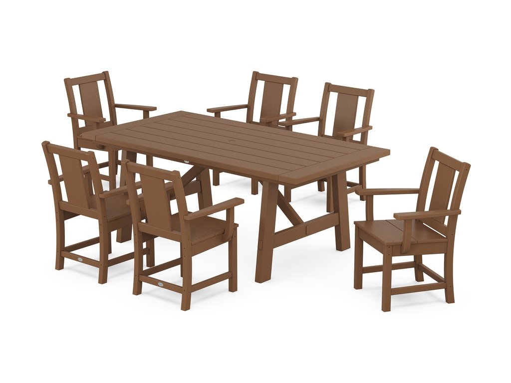 Prairie Arm Chair 7-Piece Rustic Farmhouse Dining Set Photo