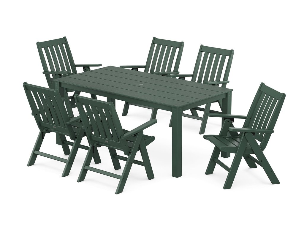 Vineyard Folding Chair 7-Piece Parsons Dining Set Photo