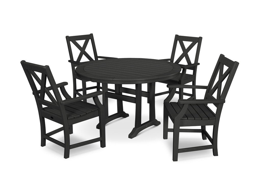 Braxton 5-Piece Nautical Trestle Arm Chair Dining Set Photo