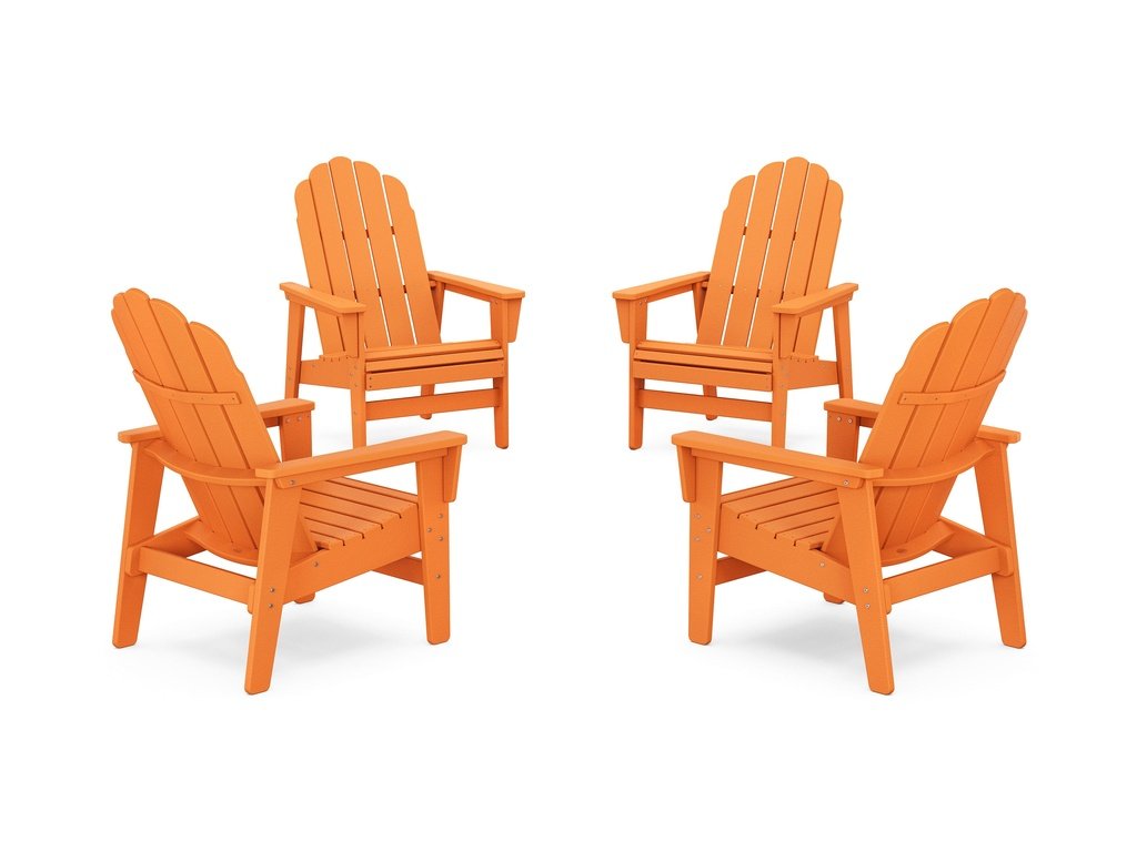 4-Piece Vineyard Grand Upright Adirondack Chair Conversation Set Photo