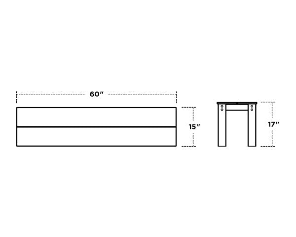 Parsons 60” Bench | Natural Finish - Retreat Home Furniture