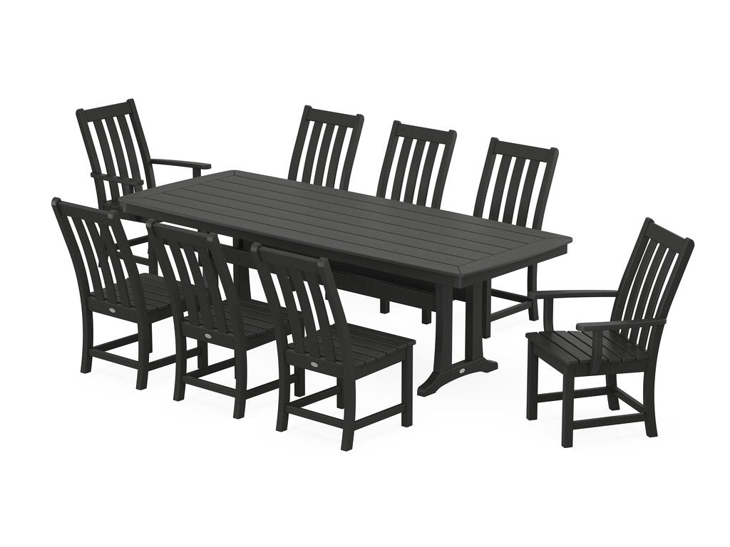 Vineyard 9-Piece Dining Set with Trestle Legs Photo