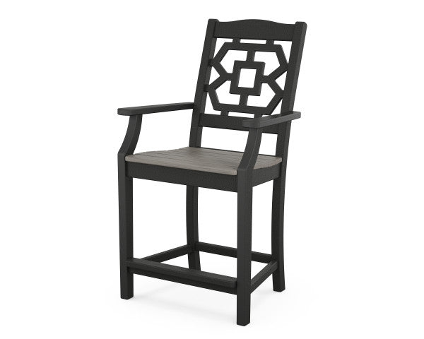 Chinoiserie Counter Arm Chair | Natural Finish - Retreat Home Furniture