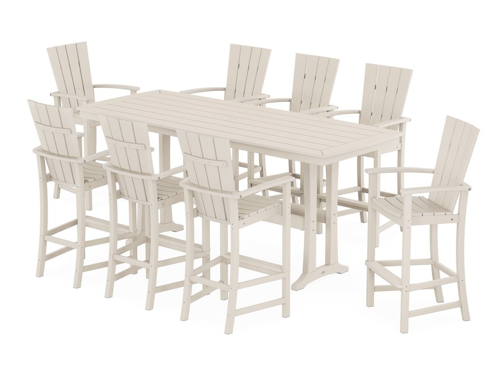 Quattro Adirondack 9-Piece Bar Set with Trestle Legs Photo