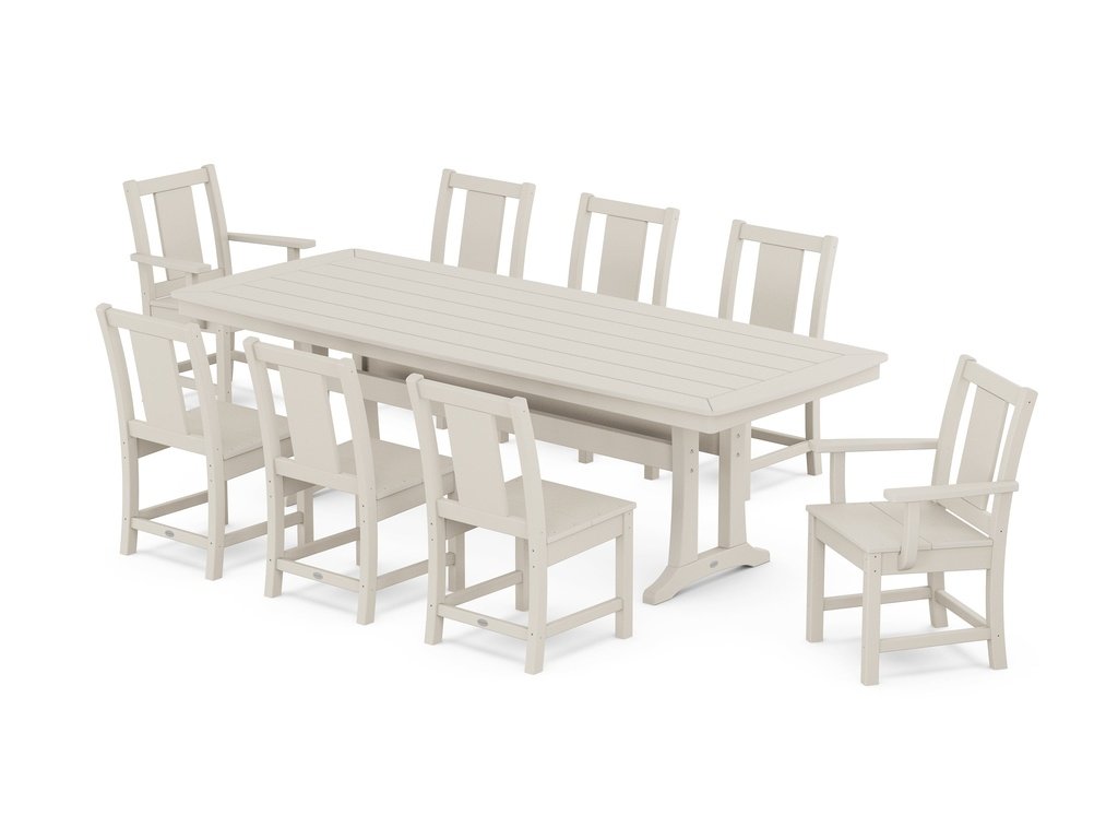 Prairie 9-Piece Dining Set with Trestle Legs Photo