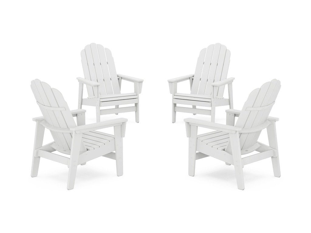 4-Piece Vineyard Grand Upright Adirondack Chair Conversation Set Photo