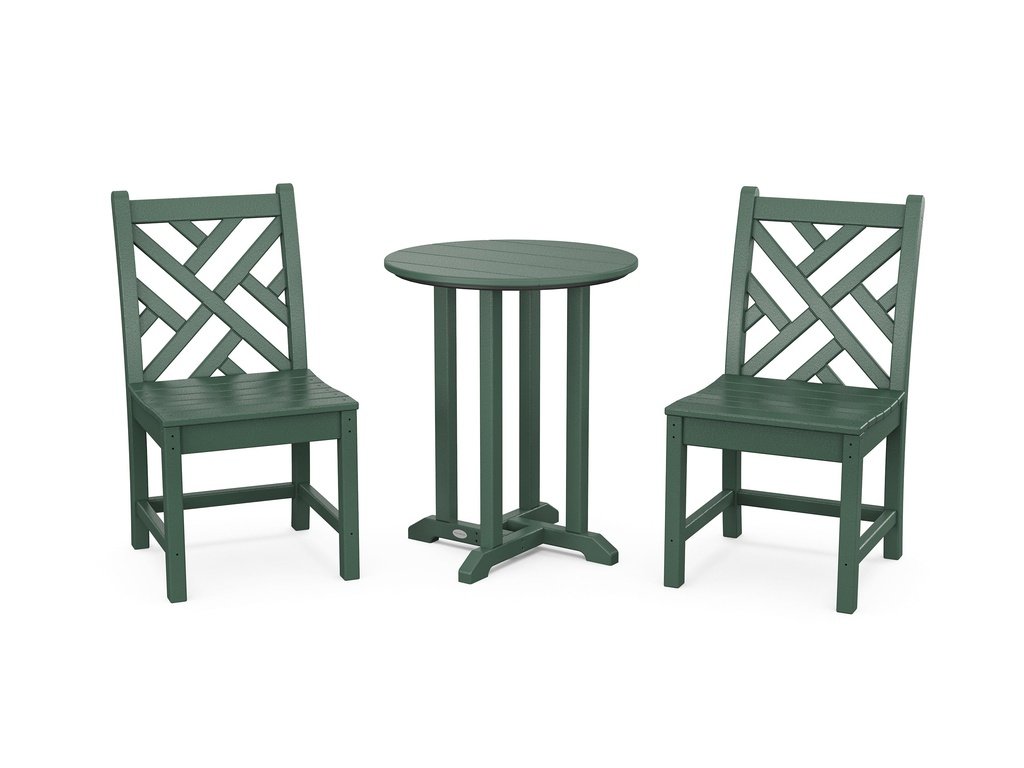 Chippendale Side Chair 3-Piece Round Dining Set Photo